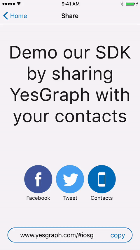 YesGraph iOS SDK 100