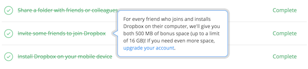 dropbox getting started